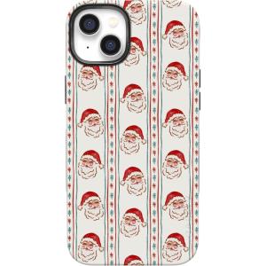 Casely iPhone 14 Plus Case | Jolly St. Nick | Retro Claus | Bold Protective Design | MagSafe Compatible Design