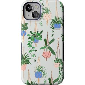Casely iPhone 14 Plus Case | Opposites Attract | Day & Night Mountains | Bold Protective Design | Compatible with MagSafe(Hanging Around | Potted Plants Floral)