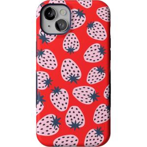 Casely iPhone 14 Plus Case | Opposites Attract | Day & Night Mountains | Bold Protective Design | Compatible with MagSafe(I’d Pick You | Red Strawberry)