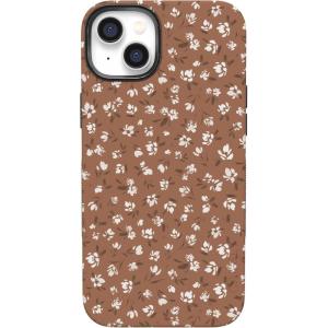 Casely iPhone 14 Plus Case | Opposites Attract | Day & Night Mountains | Bold Protective Design | Compatible with MagSafe(Mocha Meadow | Tiny Flowers)