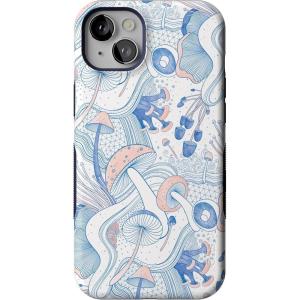 Casely iPhone 14 Plus Case | Opposites Attract | Day & Night Mountains | Bold Protective Design | Compatible with MagSafe(The Fun Guy | Enchanted Forest Mushroom Floral)