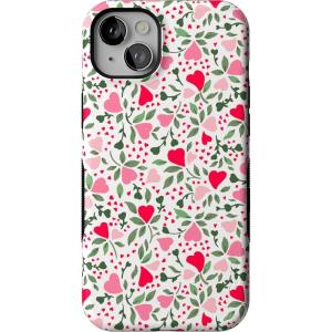 Casely iPhone 14 Plus Case | Opposites Attract | Day & Night Mountains | Bold Protective Design | Compatible with MagSafe(Vines of Love | Floral Heart)