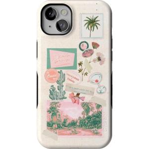 Casely iPhone 14 Plus Case | Opposites Attract | Day & Night Mountains | Bold Protective Design | Compatible with MagSafe(Vintage Vacay | FashionPass x Casely)