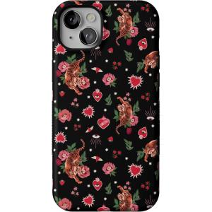 Casely iPhone 14 Plus Case | Opposites Attract | Day & Night Mountains | Bold Protective Design | Compatible with MagSafe(Wild at Heart | Tiger)