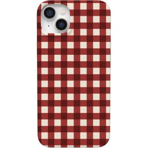 Casely iPhone 14 Plus Case | Van Gogh | Sunflowers Floral | Compatible with MagSafe | Classic Ultra Thin Design(Checked Twice | Red Plaid)