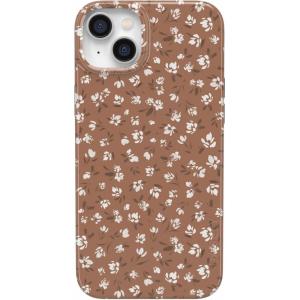 Casely iPhone 14 Plus Case | Van Gogh | Sunflowers Floral | Compatible with MagSafe | Classic Ultra Thin Design(Mocha Meadow | Tiny Flowers)