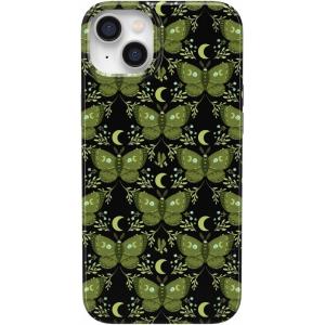 Casely iPhone 14 Plus Case | Van Gogh | Sunflowers Floral | Compatible with MagSafe | Classic Ultra Thin Design(Mystic Moths | Green Twilight)