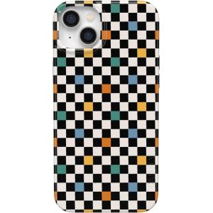 Casely iPhone 14 Plus Case | Van Gogh | Sunflowers Floral | Compatible with MagSafe | Classic Ultra Thin Design(Old Skool | Retro Checkerboard)