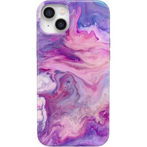 Casely iPhone 14 Plus Case | Van Gogh | Sunflowers Floral | Compatible with MagSafe | Classic Ultra Thin Design(Tie Dying Over You | Purple Marble)