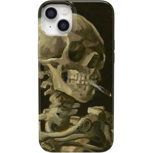 Casely iPhone 14 Plus Case | Van Gogh | Sunflowers Floral | Compatible with MagSafe | Classic Ultra Thin Design(Van Gogh | Skull of a Skeleton with Burning Cig)