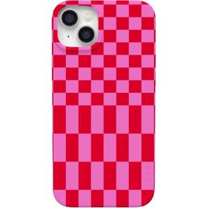 Casely iPhone 14 Plus Case | Van Gogh | Sunflowers Floral | Compatible with MagSafe | Classic Ultra Thin Design(Vibe Check | Pink Checkerboard)