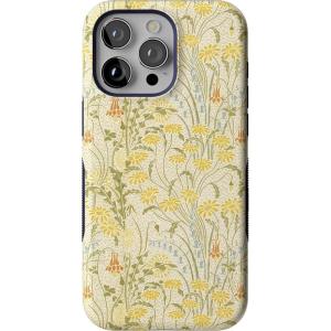Casely iPhone 15 Pro Max Case | All The Fun Things | Fun on Weekdays | Bold Protective Design | Compatible with MagSafe(Boho Blooms | Golden Floral)