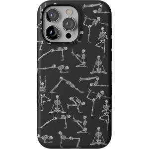 Casely iPhone 15 Pro Max Case | All The Fun Things | Fun on Weekdays | Bold Protective Design | Compatible with MagSafe(Corpse Pose | Skeleton Yoga)