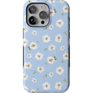 Casely iPhone 15 Pro Max Case | All The Fun Things | Fun on Weekdays | Bold Protective Design | Compatible with MagSafe(Daisy Daydream | Baby Blue Floral)