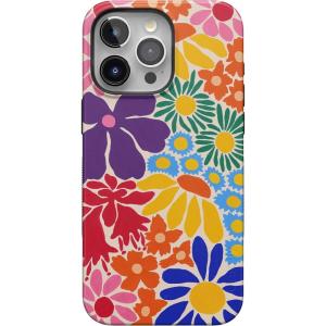 Casely iPhone 15 Pro Max Case | All The Fun Things | Fun on Weekdays | Bold Protective Design | Compatible with MagSafe(Flower Patch | Multi-Color Floral)