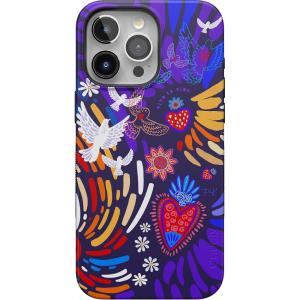 Casely iPhone 15 Pro Max Case | All The Fun Things | Fun on Weekdays | Bold Protective Design | Compatible with MagSafe(Frida Kahlo | Viva La Vida | Floral Collage)