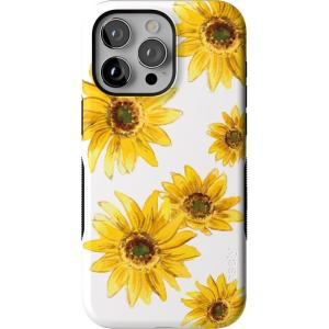 Casely iPhone 15 Pro Max Case | All The Fun Things | Fun on Weekdays | Bold Protective Design | Compatible with MagSafe(Golden Garden | Yellow Sunflower Floral)