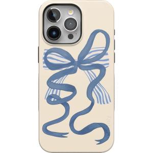 Casely iPhone 15 Pro Max Case | All The Fun Things | Fun on Weekdays | Bold Protective Design | Compatible with MagSafe(Heartstrings | Blue Bow)