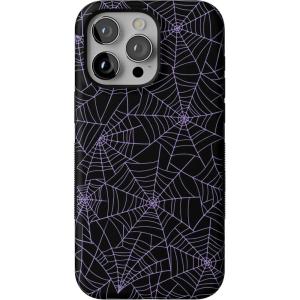 Casely iPhone 15 Pro Max Case | All The Fun Things | Fun on Weekdays | Bold Protective Design | Compatible with MagSafe(Midnight Web | Spider Web)