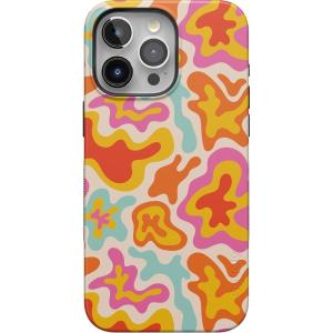 Casely iPhone 15 Pro Max Case | All The Fun Things | Fun on Weekdays | Bold Protective Design | Compatible with MagSafe(Tropical Color Splash | Abstract Retro)