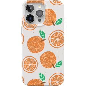 Casely iPhone 15 Pro Max Case | Butter Yellow Stripes | Sunday Best | Compatible with MagSafe | Classic Ultra Thin Design(Main Squeeze | Orange Stamped)