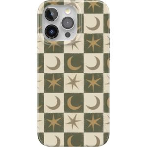 Casely iPhone 15 Pro Max Case | Butter Yellow Stripes | Sunday Best | Compatible with MagSafe | Classic Ultra Thin Design(Mystic Moonstar | Green Celestial)