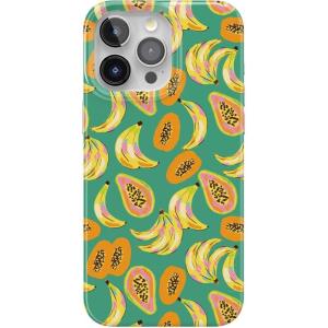 Casely iPhone 15 Pro Max Case | Butter Yellow Stripes | Sunday Best | Compatible with MagSafe | Classic Ultra Thin Design(Papaya Palms | Dippin’ Daisy’s Tropical Vaca)