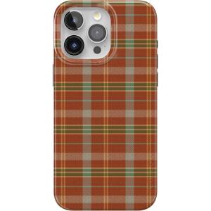 Casely iPhone 15 Pro Max Case | Butter Yellow Stripes | Sunday Best | Compatible with MagSafe | Classic Ultra Thin Design(Spiced Chai | Fall Plaid)