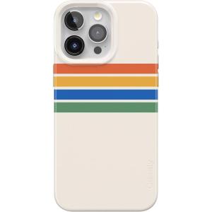 Casely iPhone 15 Pro Max Case | Butter Yellow Stripes | Sunday Best | Compatible with MagSafe | Classic Ultra Thin Design(Totally Groovy | Rainbow Stripes Color Block)