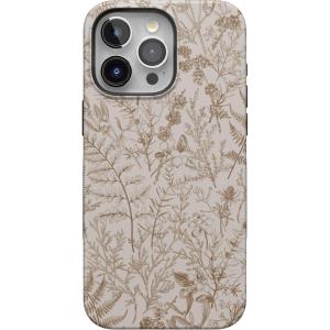 Casely iPhone 15 Pro Max Case | Heart Throb | Endless Hearts | Bold Protective Design | Compatible with MagSafe(Beige Garden | Neutral Floral)