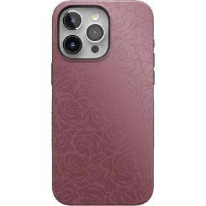 Casely iPhone 15 Pro Max Case | Heart Throb | Endless Hearts | Bold Protective Design | Compatible with MagSafe(Bordeaux Rose | Moody Monochrome)