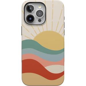 Casely iPhone 15 Pro Max Case | Heart Throb | Endless Hearts | Bold Protective Design | Compatible with MagSafe(Colorblock Sunset | Here Comes the Sun)