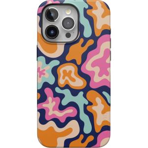 Casely iPhone 15 Pro Max Case | Heart Throb | Endless Hearts | Bold Protective Design | Compatible with MagSafe(Midnight Color Splash | Abstract Retro)