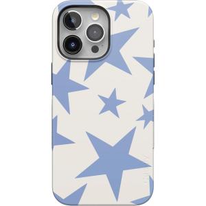 Casely iPhone 15 Pro Max Case | Heart Throb | Endless Hearts | Bold Protective Design | Compatible with MagSafe(Stars Align | Blue & White Stars)