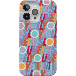 Casely iPhone 15 Pro Max Case | Moody Monochrome | Bordeaux Rose | Compatible with MagSafe | Classic Ultra Thin Design(All You Need Is Love | Beatles)