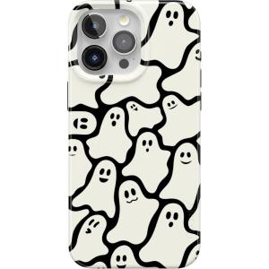 Casely iPhone 15 Pro Max Case | Moody Monochrome | Bordeaux Rose | Compatible with MagSafe | Classic Ultra Thin Design(Don’t Ghost Me | Halloween)