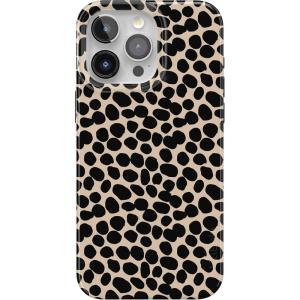 Casely iPhone 15 Pro Max Case | Moody Monochrome | Bordeaux Rose | Compatible with MagSafe | Classic Ultra Thin Design(Lost in Spots | Cheetah Print)