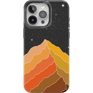 Casely iPhone 15 Pro Max Case | Moody Monochrome | Bordeaux Rose | Compatible with MagSafe | Classic Ultra Thin Design(Night Skies | Mountain Starlight)