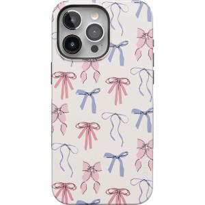 Casely iPhone 15 Pro Max Case | Twilight Flora | Moody Monochrome | Bold Protective Design | Compatible with MagSafe(Coquette Girlie | Pastel Bows)