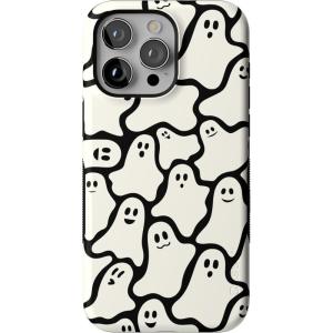 Casely iPhone 15 Pro Max Case | Twilight Flora | Moody Monochrome | Bold Protective Design | Compatible with MagSafe(Don’t Ghost Me | Halloween)