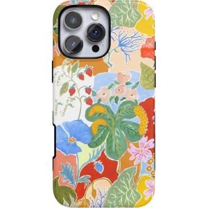 Casely iPhone 16 Pro Case | Botanical Blooms | Floral Patchwork | Bold Protective Design | Compatible with MagSafe