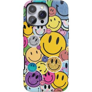 Casely iPhone 16 Pro Case | Into The Wild | Black Leopard | Bold Protective Design | Compatible with MagSafe(All Smiles | Smiley Face Sticker)