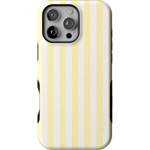 Casely iPhone 16 Pro Case | Into The Wild | Black Leopard | Bold Protective Design | Compatible with MagSafe(Butter Yellow Stripes | Sunday Best)