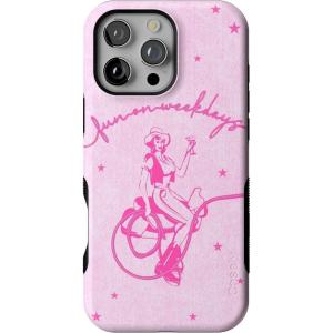 Casely iPhone 16 Pro Case | Into The Wild | Black Leopard | Bold Protective Design | Compatible with MagSafe(Denim Cowgirl | Fun on Weekdays)