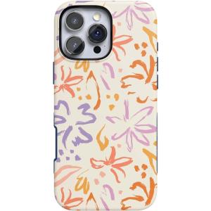 Casely iPhone 16 Pro Case | Into The Wild | Black Leopard | Bold Protective Design | Compatible with MagSafe(Hibiscus Blooms | Hawaiian Floral)