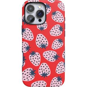 Casely iPhone 16 Pro Case | Into The Wild | Black Leopard | Bold Protective Design | Compatible with MagSafe(I’d Pick You | Red Strawberry)