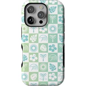 Casely iPhone 16 Pro Case | Into The Wild | Black Leopard | Bold Protective Design | Compatible with MagSafe(Pura Vida | Coastal Checkers)