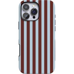 Casely iPhone 16 Pro Case | Into The Wild | Black Leopard | Bold Protective Design | Compatible with MagSafe(Sunday in Brooklyn | Chocolate Stripes)