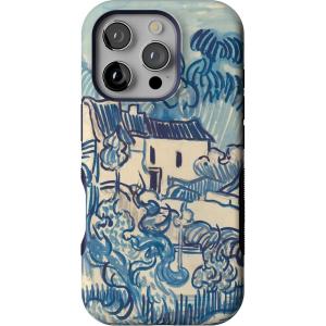 Casely iPhone 16 Pro Case | Into The Wild | Black Leopard | Bold Protective Design | Compatible with MagSafe(Van Gogh | Landscape With Houses)