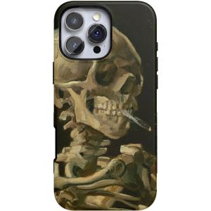 Casely iPhone 16 Pro Case | Into The Wild | Black Leopard | Bold Protective Design | Compatible with MagSafe(Van Gogh | Skull of a Skeleton with Burning Cig)